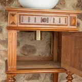Vanity unit - antique washbasin in wood and marble