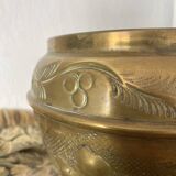 Gilded brass flowerpot