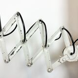 White Industrial Scissor Wall Lamp from Elektroinstala, 1960s