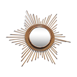 Mirror sun 70s wicker 62cm