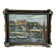 Original Swedish Oil on Panel – “Village and Harbour” by G. Fogler – Signed – Vintage & Framed – 49 × 39 cm (19.2" × 15.3")