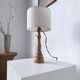 Lampe de bureau en bois chêne clair 1950