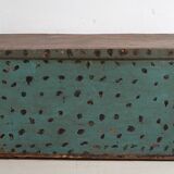 Ancienne malle de rangement vert menthe (c.1920)