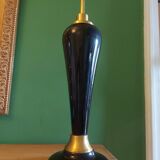 Large cobalt blue ceramic lamp stand