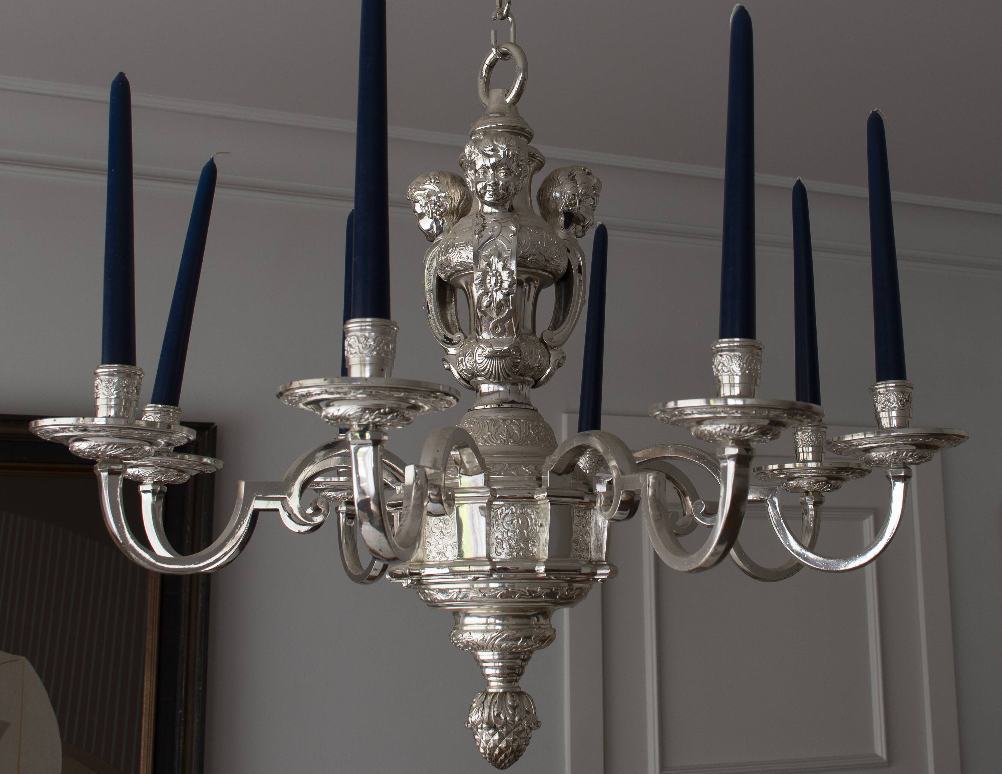 Silver chandelier
