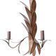 Pair of brass “leaf” wall lights, 1970s