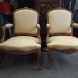 Pair of Louis XVI style armchairs