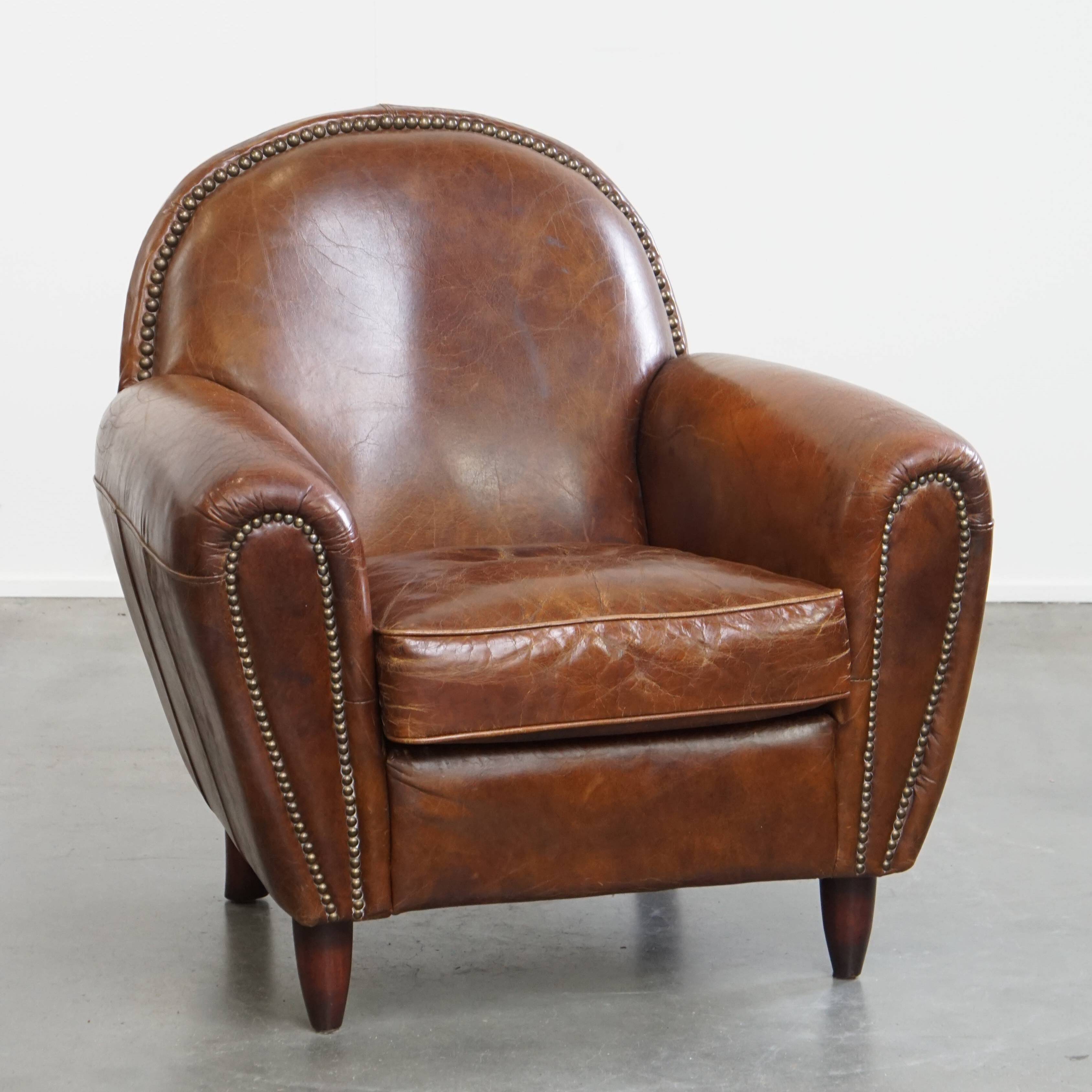 Cowhide Leather Design Armchair