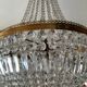 Lustre Montgolfière en laiton à pampilles