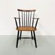 Danish spindle teak armchair, 1950s