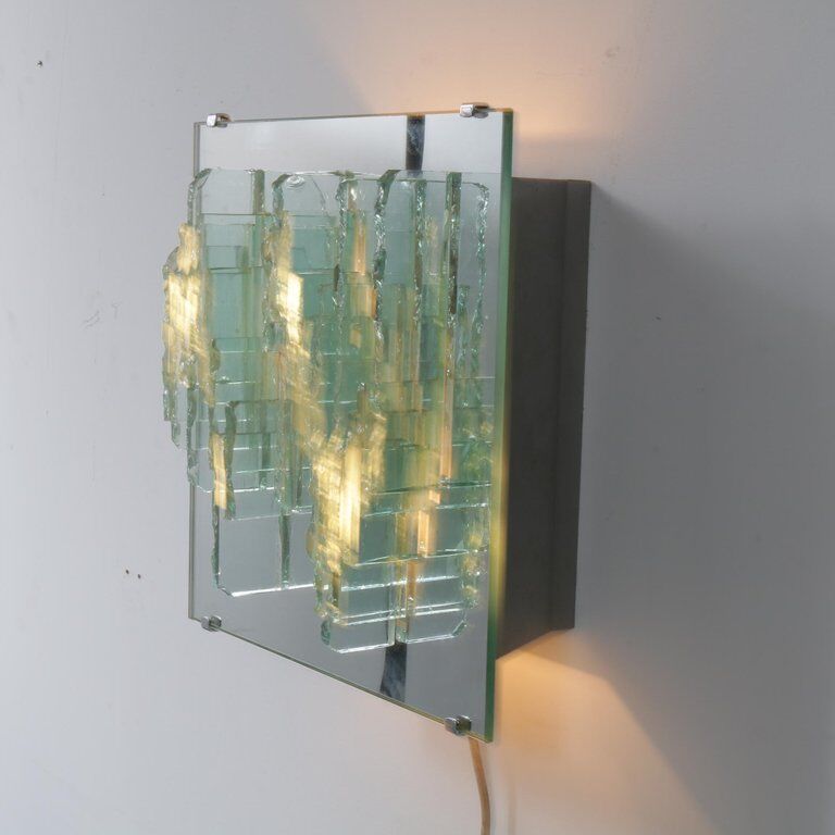 RAAK Sculptural Glass Wall Sconces Model C1517, Netherlands, 1960