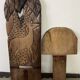 African carved wooden palaver chair