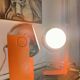 Paire de lampes eyes ball vintage orange massive