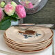 6 old flat plates made in france digoin sarreguemines