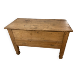 Solid wood chest with opening front