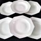 6 white Limoges porcelain deep plates