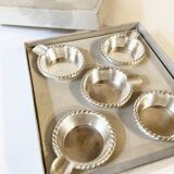 Individual silver metal ashtrays