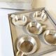 Individual silver metal ashtrays