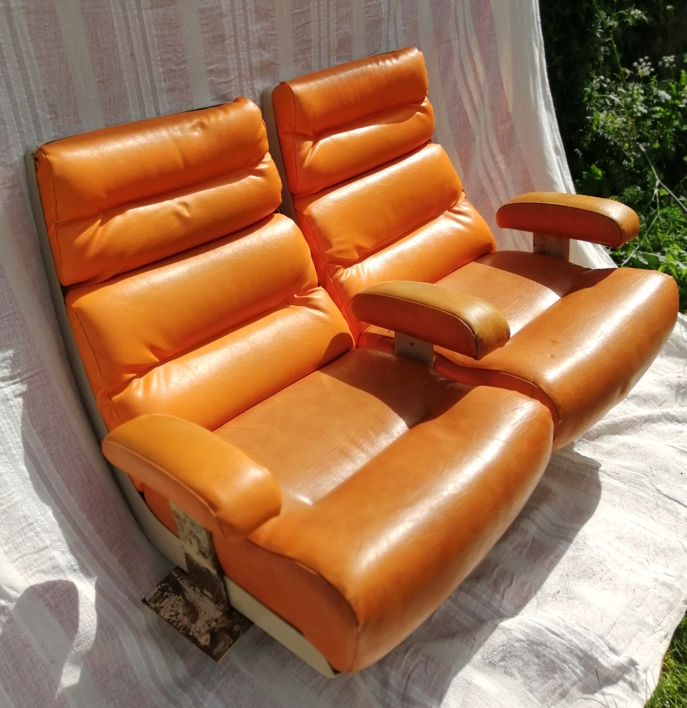 Vintage 1970s cinema chairs