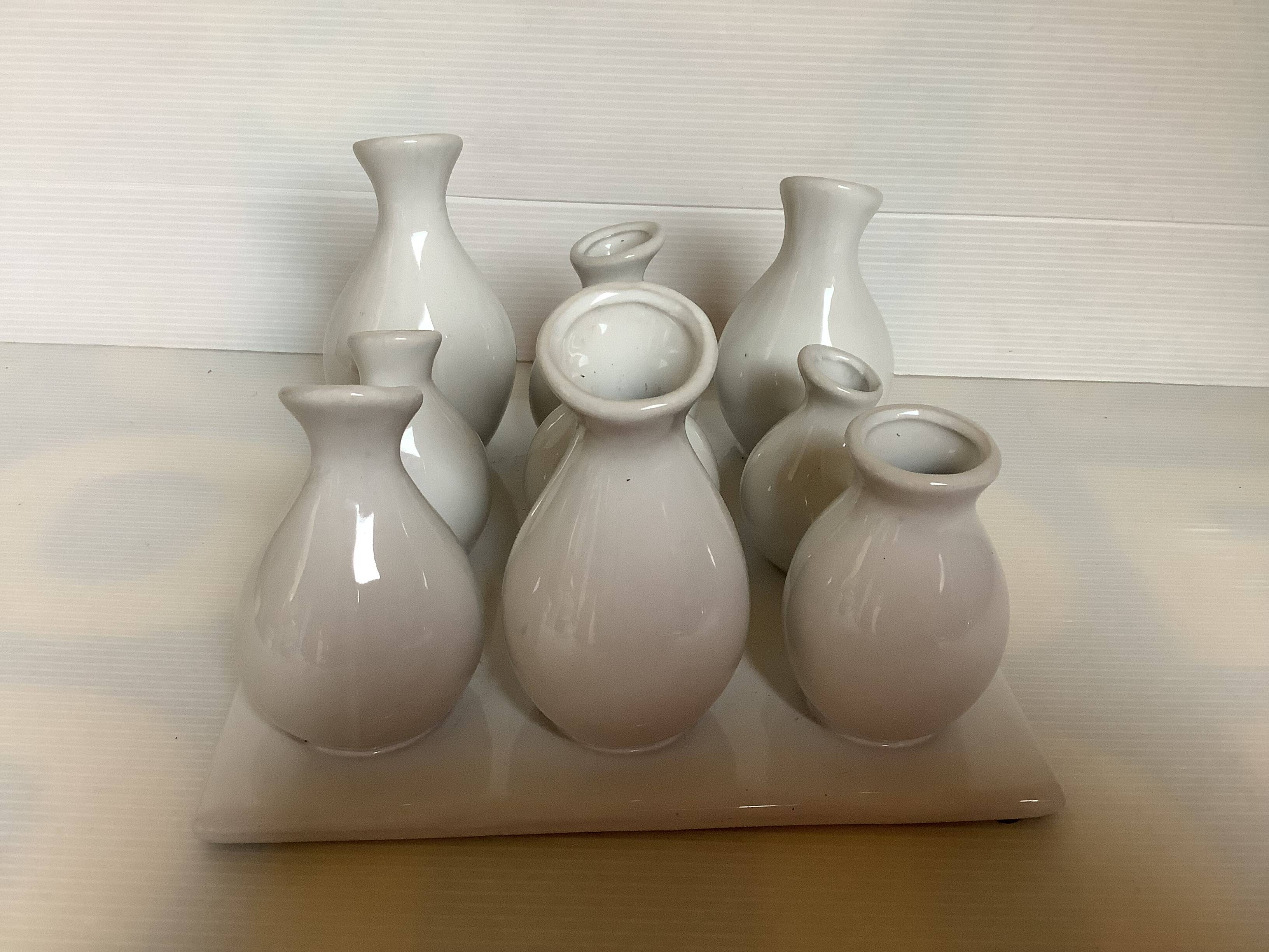 White ceramic flower spikes