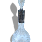 Carafe Crystal carved geometric money minerve and Saint Louis