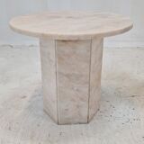 Set de 2 tables d’appoint en marbre italien, années 1980