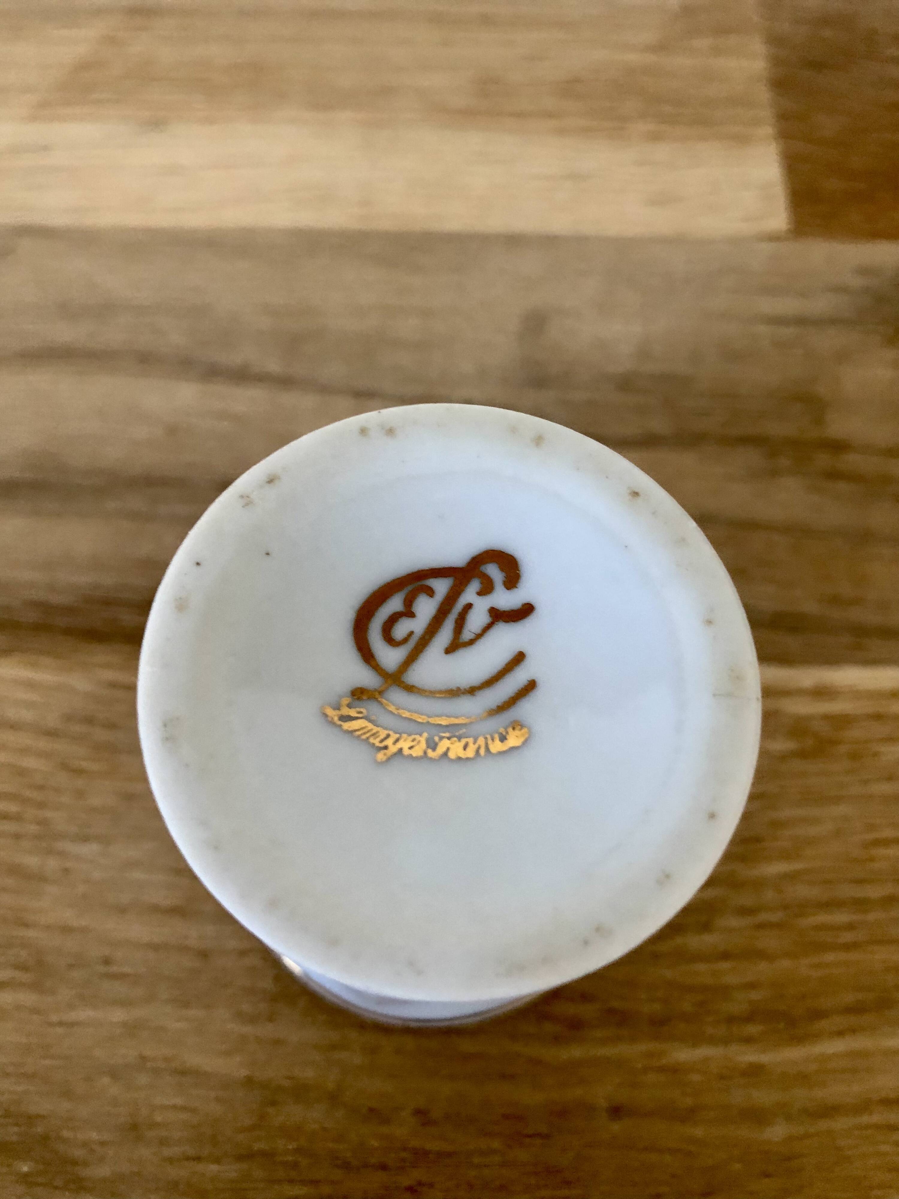 Pretty little vintage egg cup in Limoges porcelain