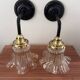 Vintage glass wall sconces