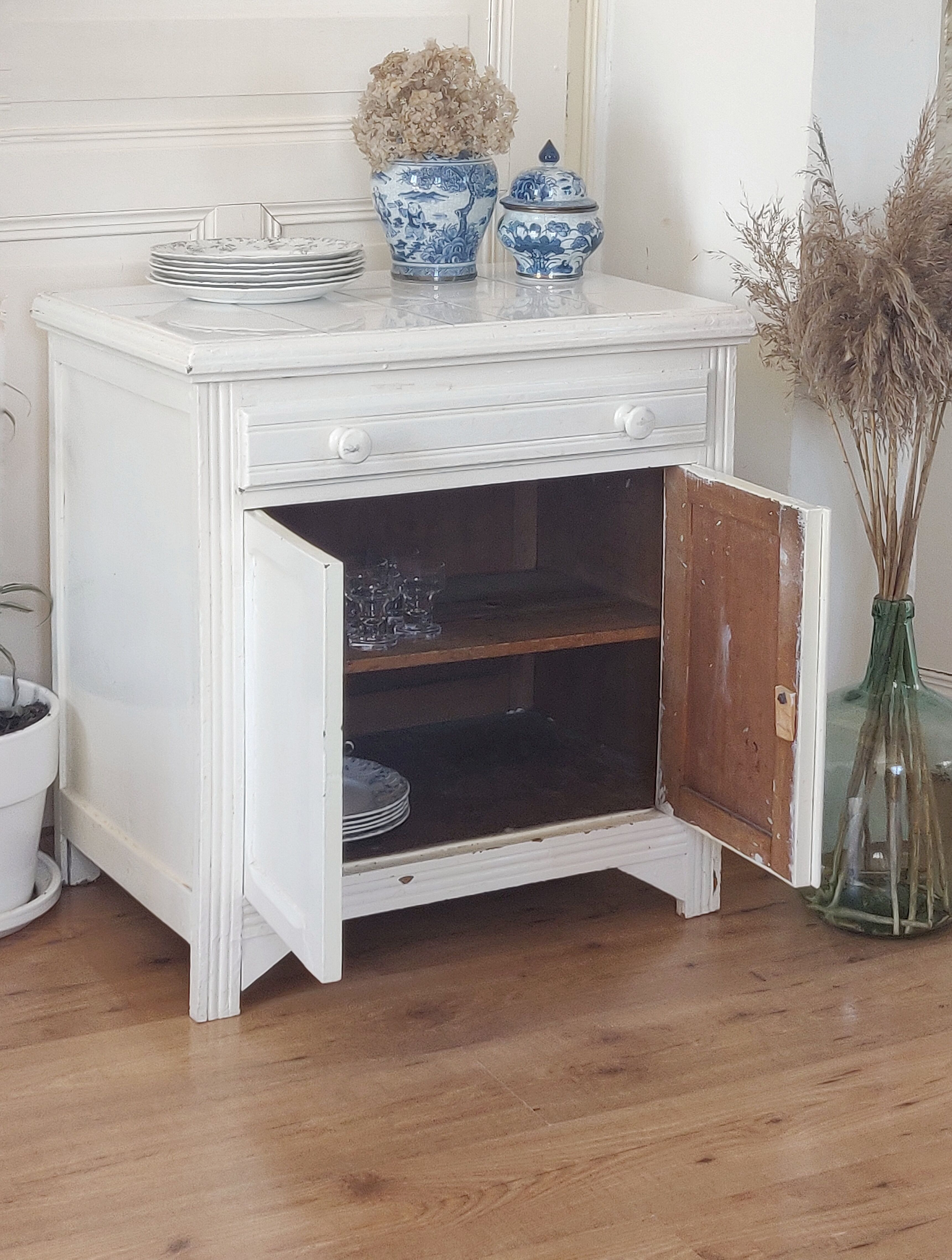 White art deco buffet