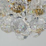 Hollywood Regency chandelier with crystal glass shades by Ernst Palme, Germany, 1960s