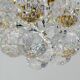 Hollywood Regency chandelier with crystal glass shades by Ernst Palme, Germany, 1960s