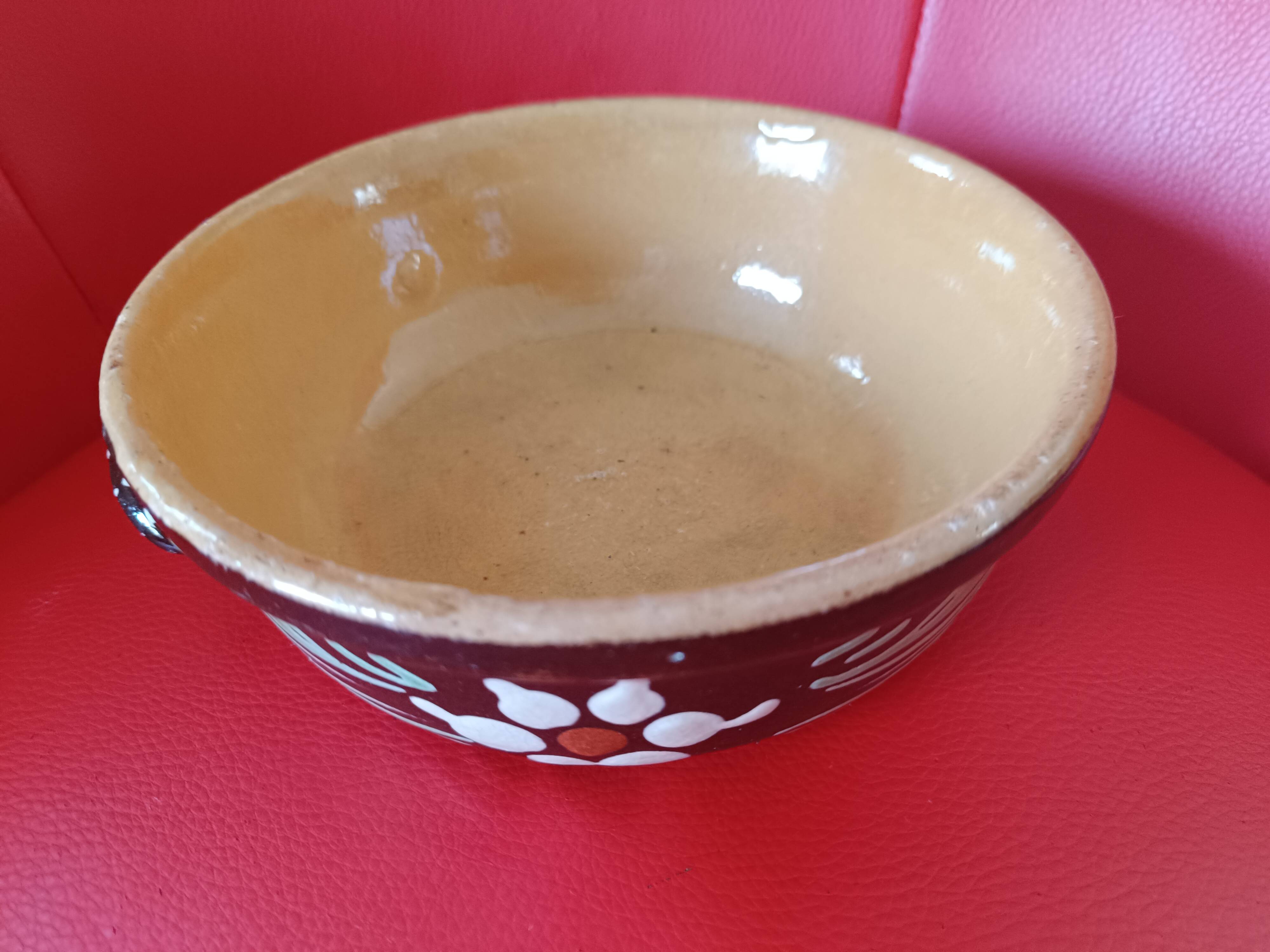 Alsatian enamelled stoneware bowl.