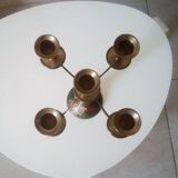 5-pointed candlestick in enamelled brass
