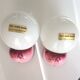 Pair of Tissot wall lights from the 70s with pink opaline glass in space age style.