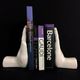Pair of vintage bookends in white ceramic