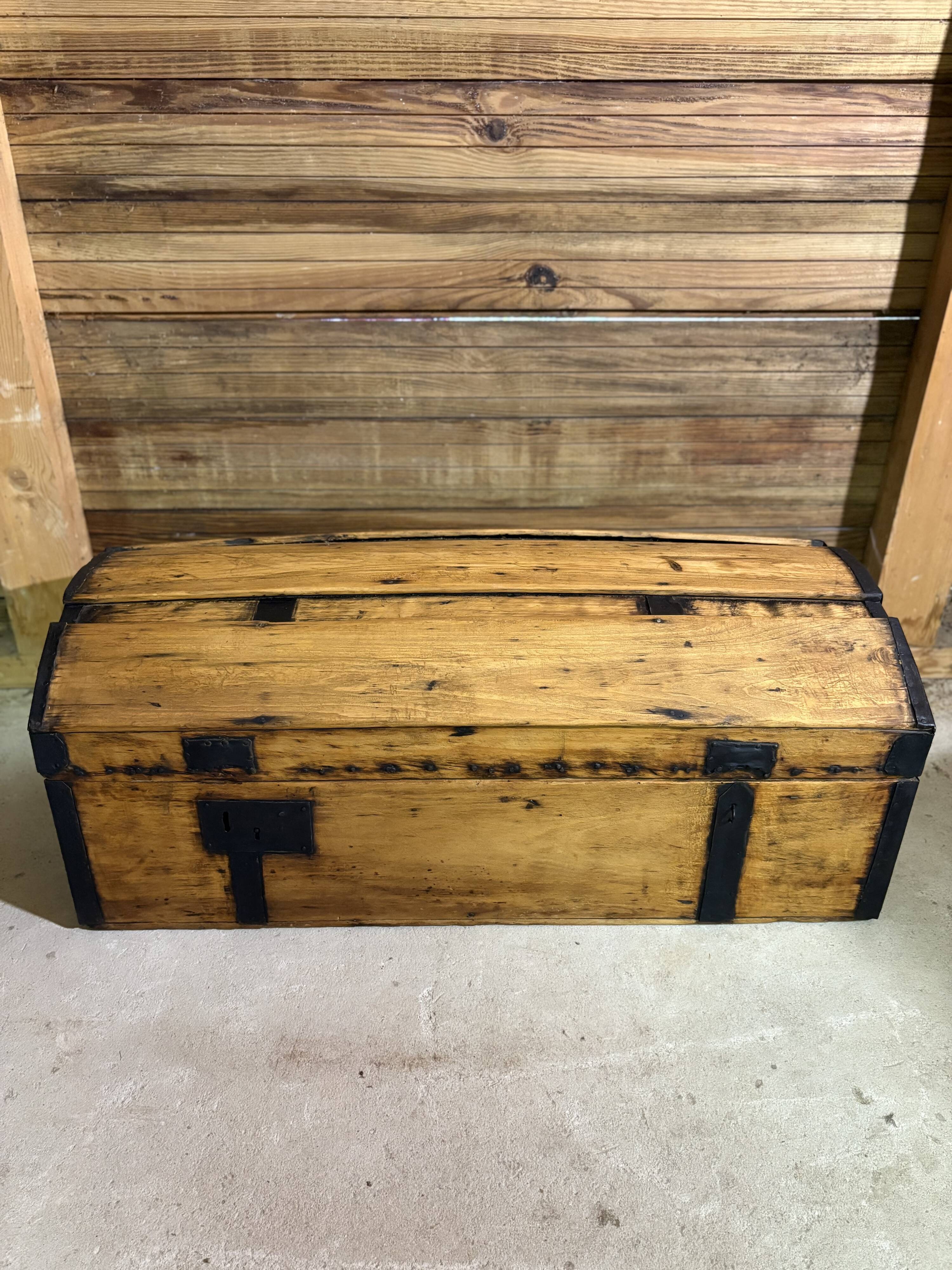 Old wooden trunk