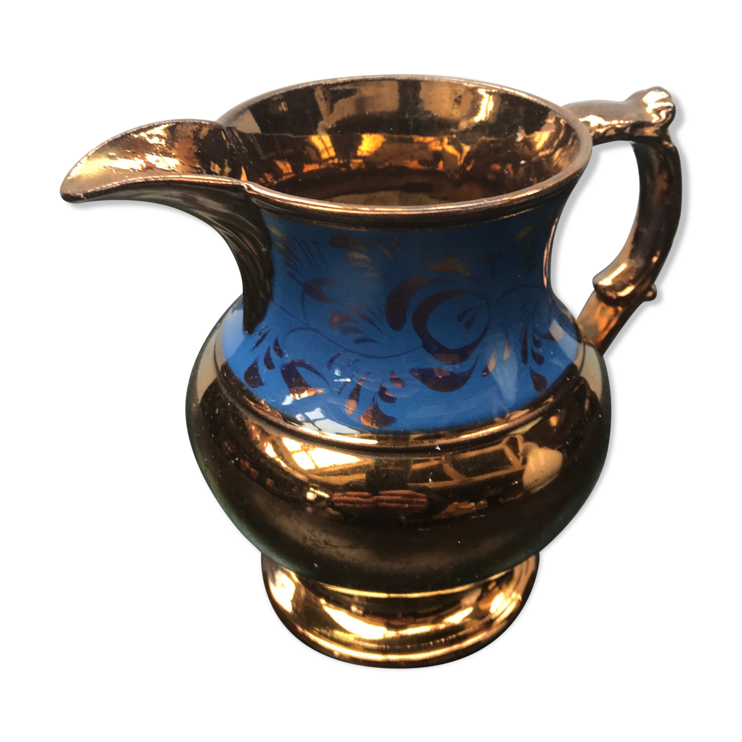 Former jersey pitcher golden ceramics - vintage blue