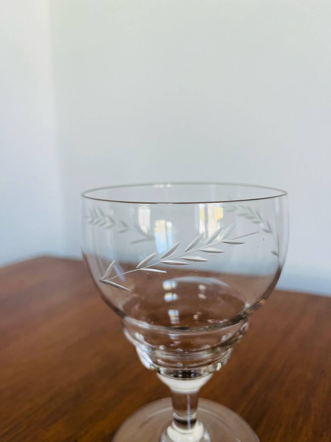 7 antique handmade chiseled glasses