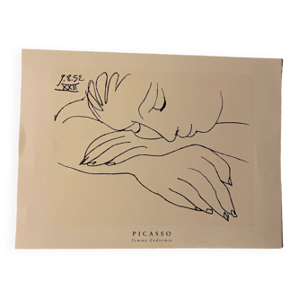 Gravure Picasso « Femme endormie »
