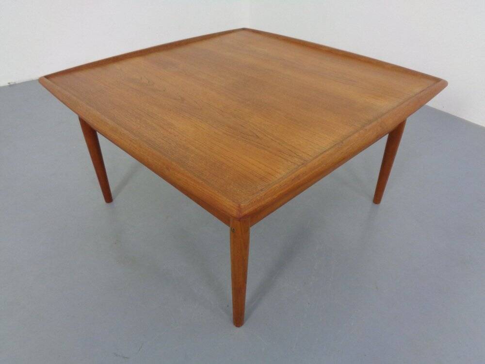 Large Danish Teak Coffee Table by Grete Jalk for Glostrup, 1960s