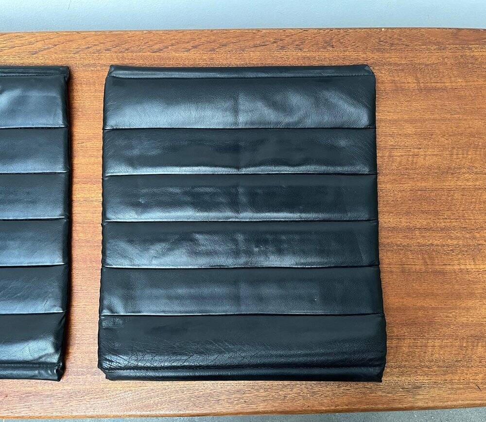 Leather cushion for postmodern Kreuzschwinger chair by Till Behrens, 1980s, set of 2.