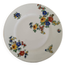 Assiette piédouche porcelaine de limoges décor floral