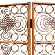 Vintage 1960s curved rattan screen