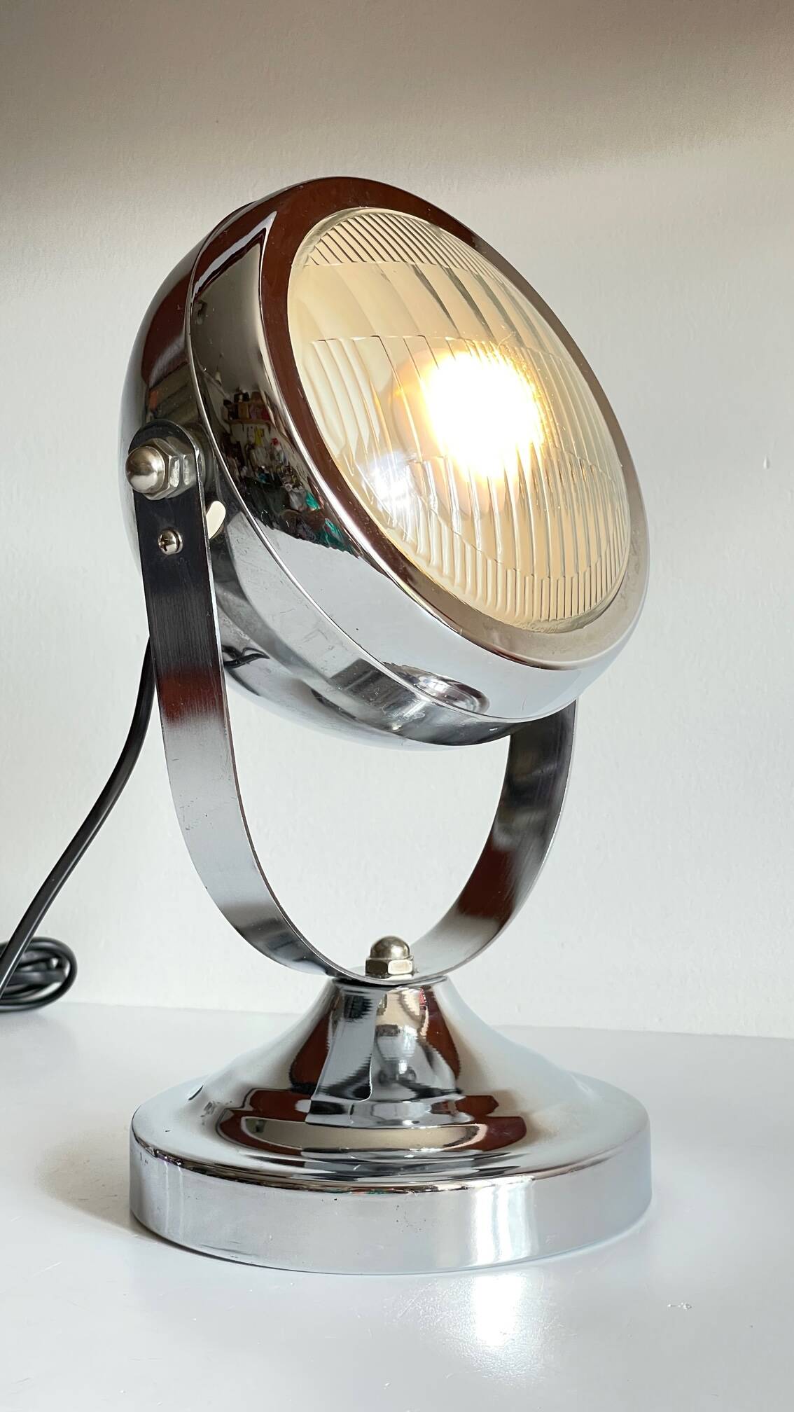 Chrome-plated metal headlight bulb, 1990s
