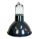 Industrial french dark blue enamel pendant lamp from mazda, 1960s