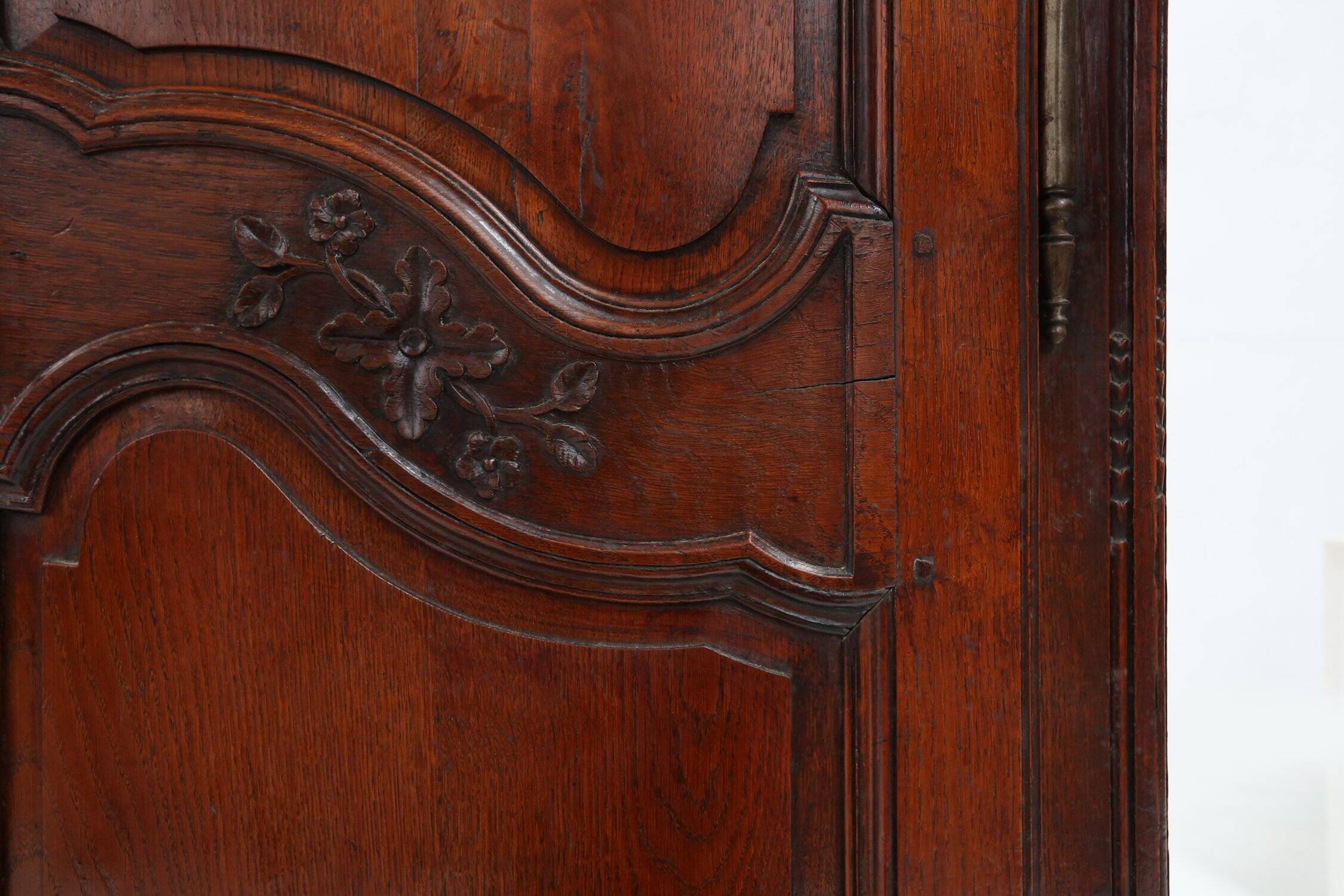 Large Louis XVI French Carved Bridal Wardrobe, ca. 1850