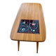 Rosewood veneer and ceramic coffee table, circa 1960