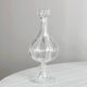 3 vases en verre épais et transparent