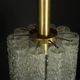 Pair of Murano glass and brass chandeliers