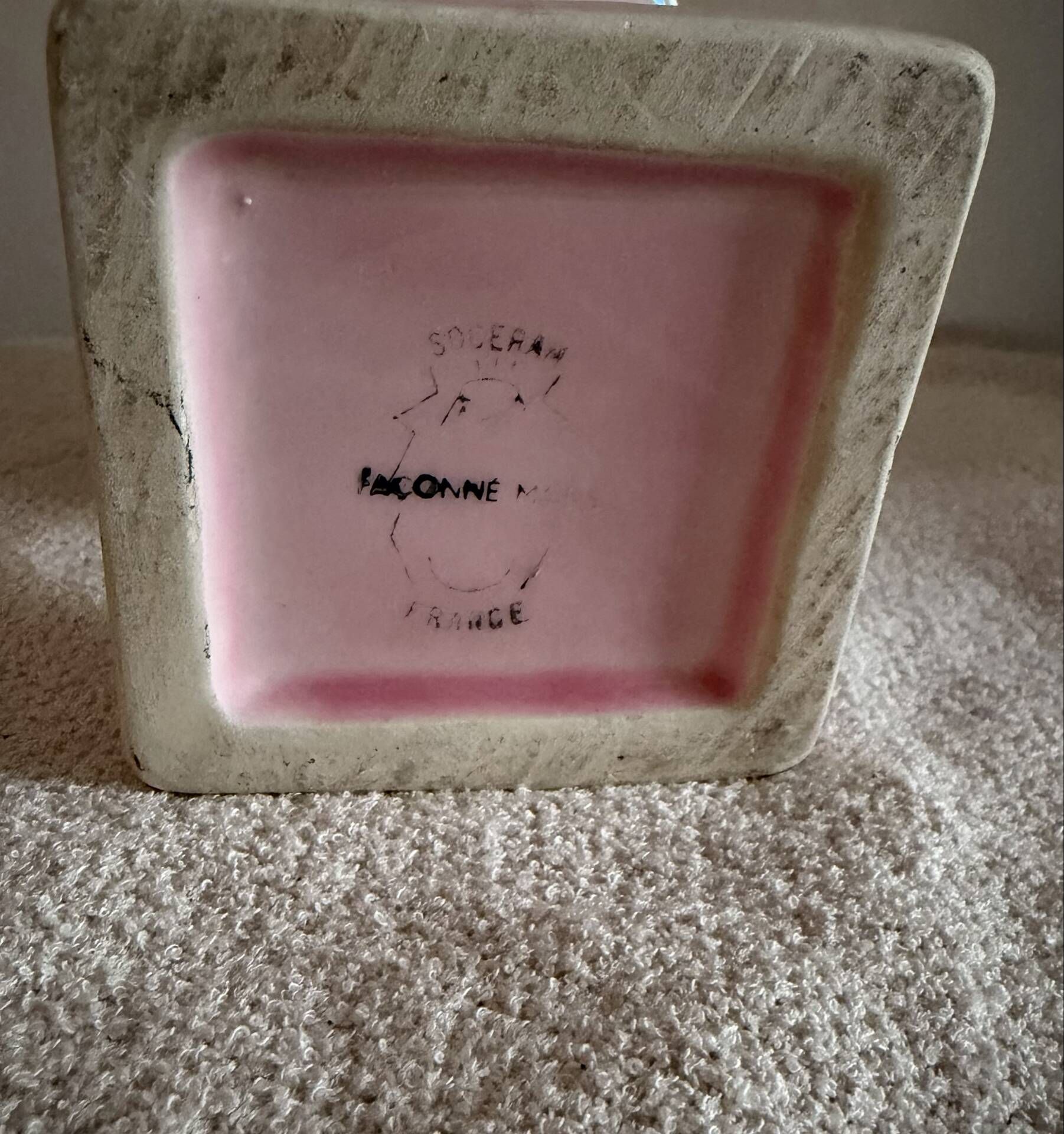 Mid-Century Vintage Pink Ceramic Urn Vase by Soveram France – Hand-Sha